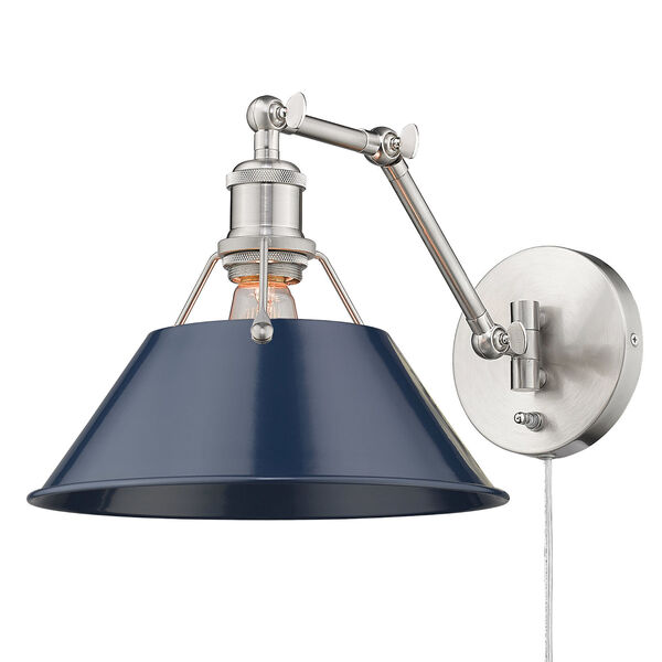 Orwell Pewter and Navy Blue One-Light Wall Sconce, image 1